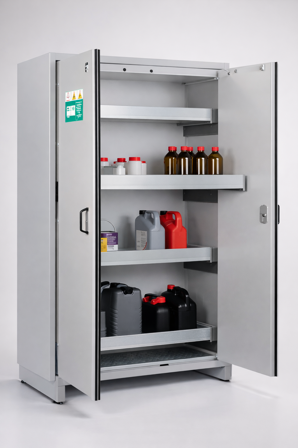 Fire-resistant chemical cabinet HTG 089-02 - safe storage of hazardous and flammable substances
