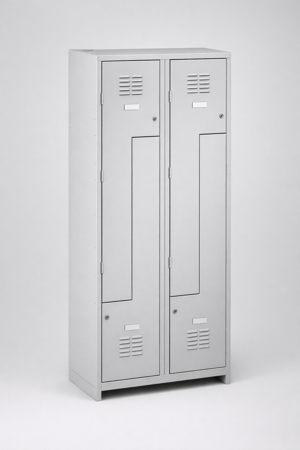 L-shaped staff locker Sul 42 W lx - efficient use of changing-room space while keeping