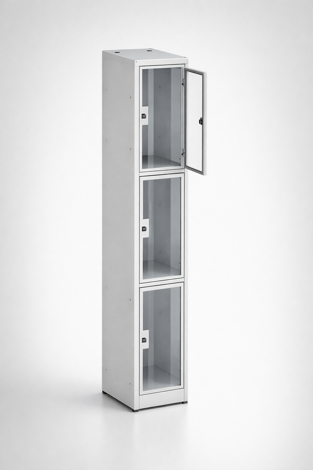 Cabinet with plexiglass doors MSus 313 - visual control of compartment contents while keeping