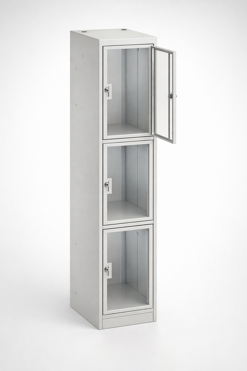 Cabinet with plexiglass doors MSus 413 - visual control of compartment contents while keeping