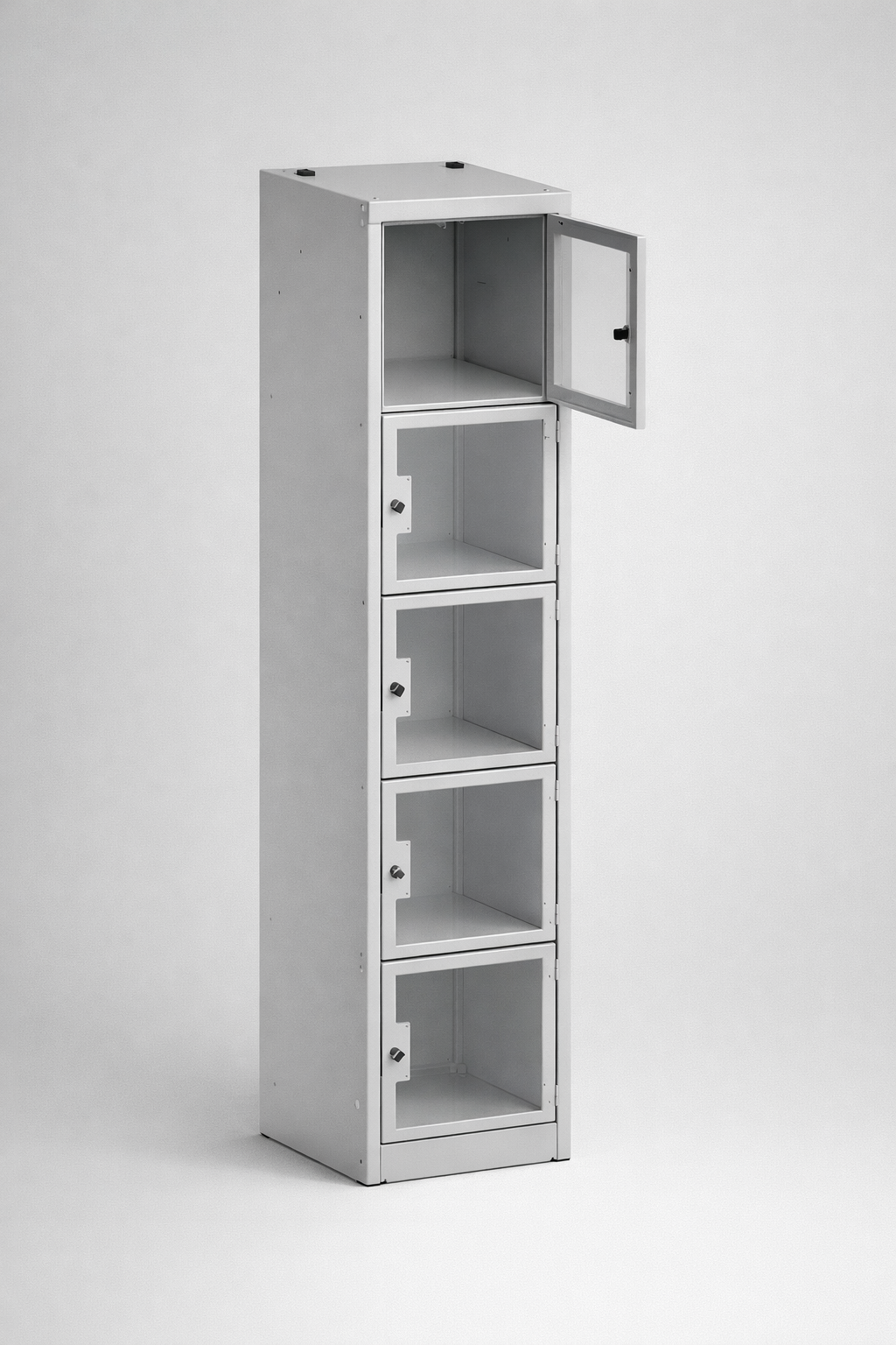 Cabinet with plexiglass doors MSus 415 - visual control of compartment contents while keeping