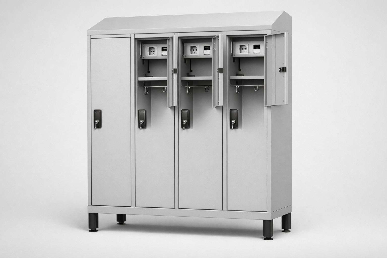 MSUV locker MSus 322v – with legs - combining personal or garment storage with controlled