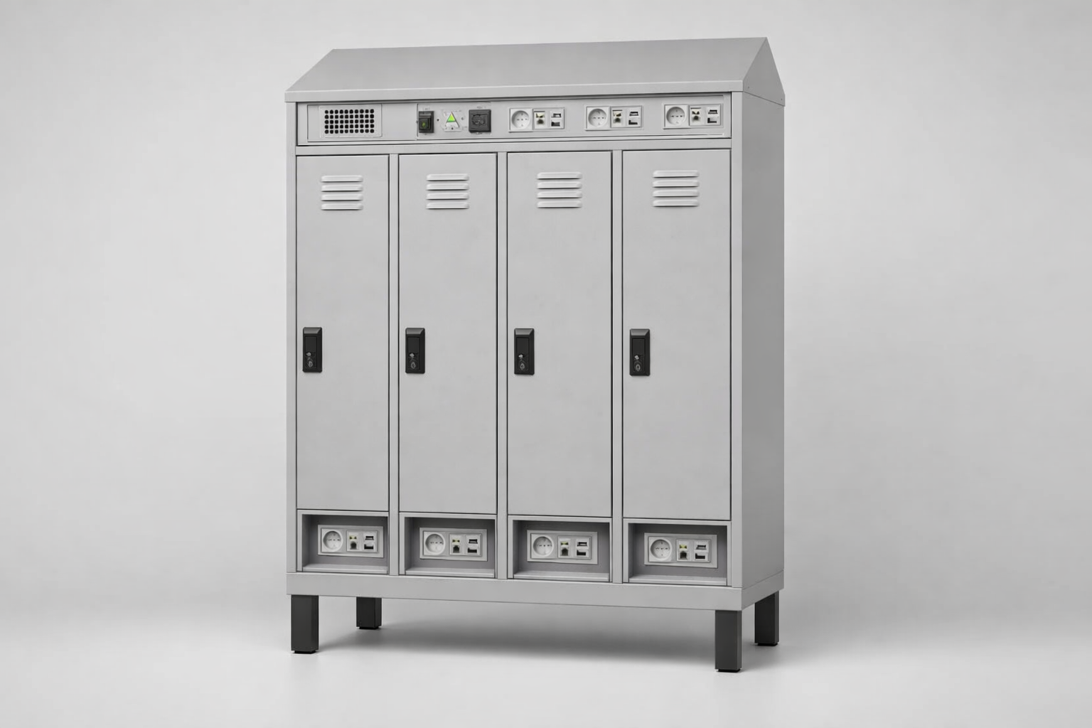 MSUV locker MSus 315v – with legs, z DWSUem - combining personal or garment storage with controlled