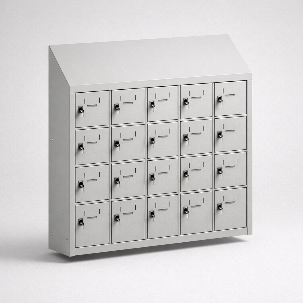Wall-mounted lunch locker Sus 255w - organised welfare areas and order in shared spaces