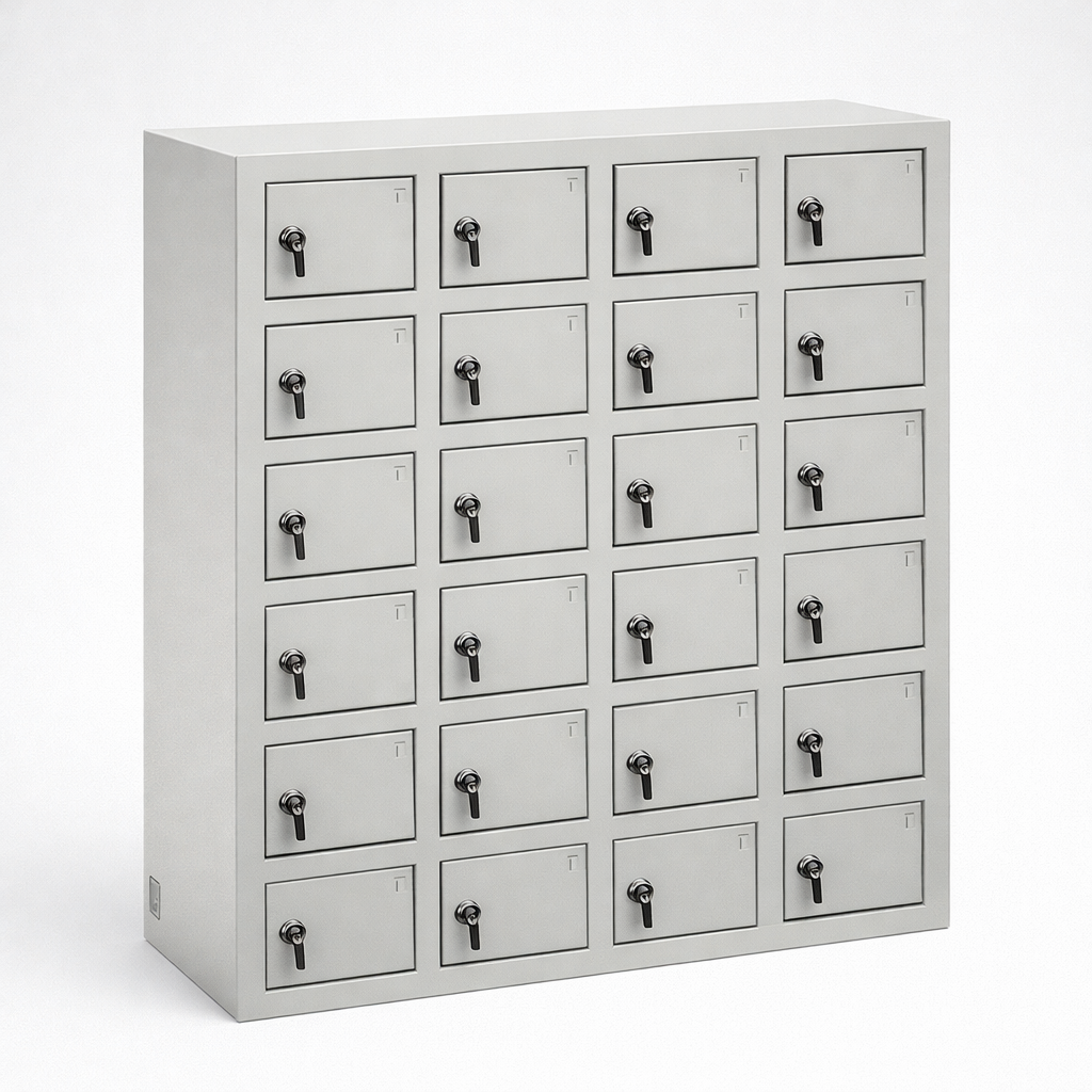 Mobile phone storage cabinet WSSv 20p - controlled deposit of mobile devices in shared