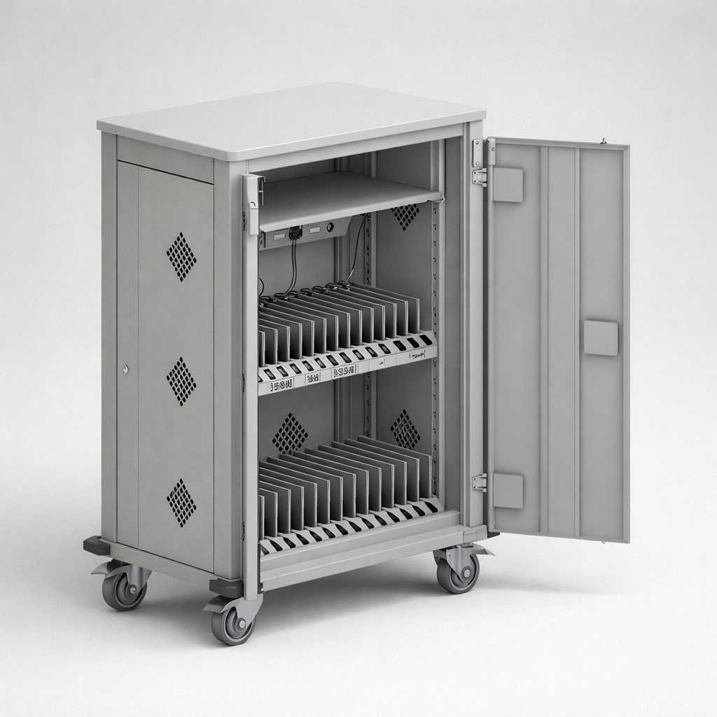 Tablet trolley WNT 33Q type E - controlled circulation, charging and secure issue of