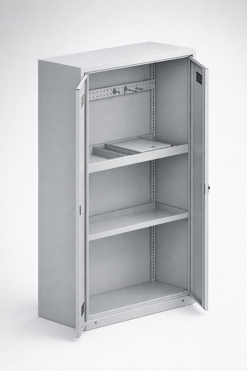 Sports equipment cabinets — A family of steel storage cabinets for coaches' rooms, gym halls and sports facilities where adjustable internal fittings need to support different kinds of training equipment.