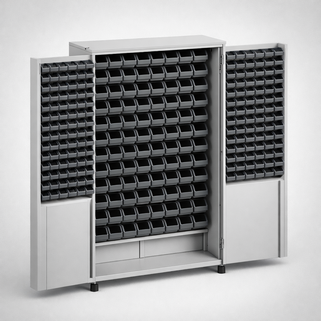 Workshop cabinet MSW212/5-09s - organised tools, components and service equipment