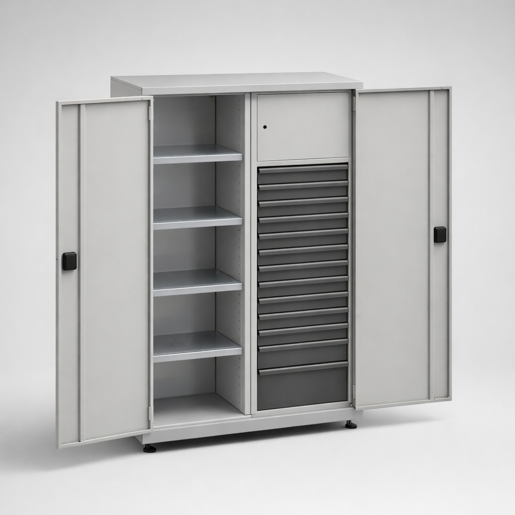 Workshop cabinet MSW212/5-31 - organised tools, components and service equipment