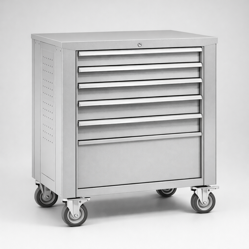 Workshop cabinet WWT 75A - organised tools, components and service equipment