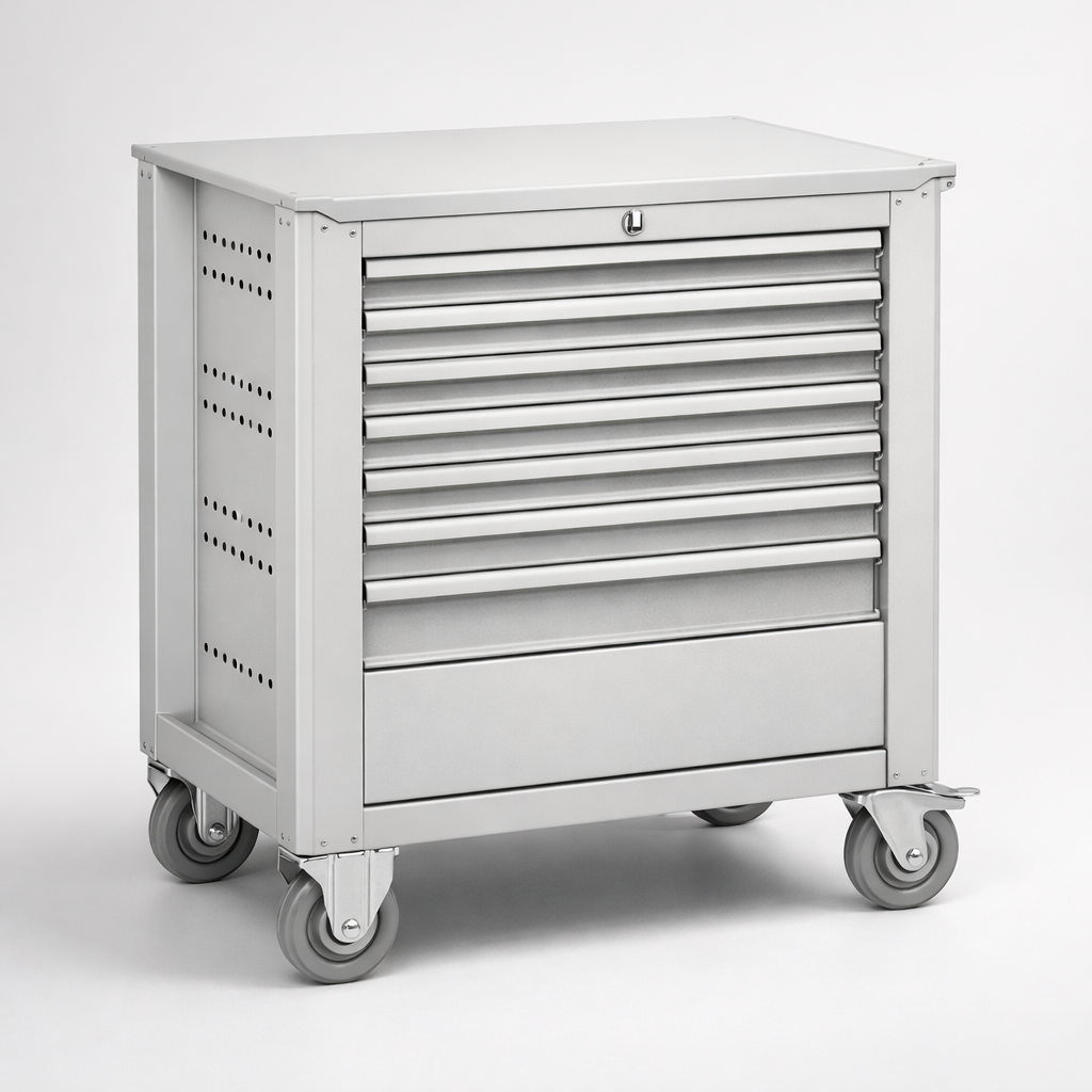 Workshop cabinet WWT 75C - organised tools, components and service equipment