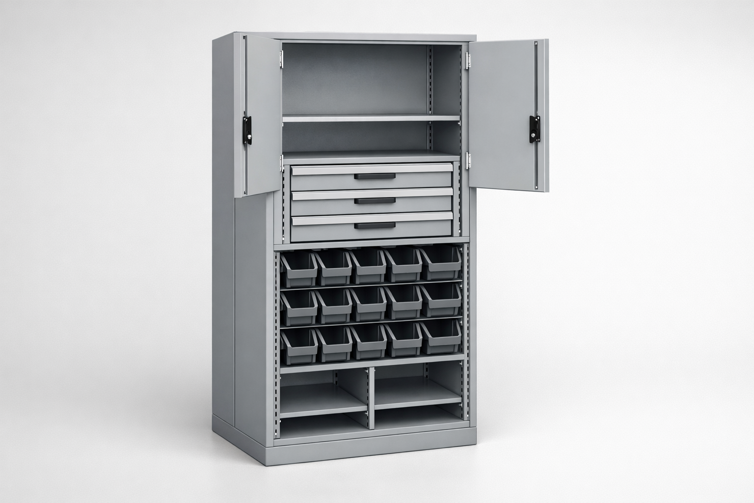 Workshop cabinet Pojemnik warsztatowy S4/h63 - WYSOKI - organised tools, components and service equipment