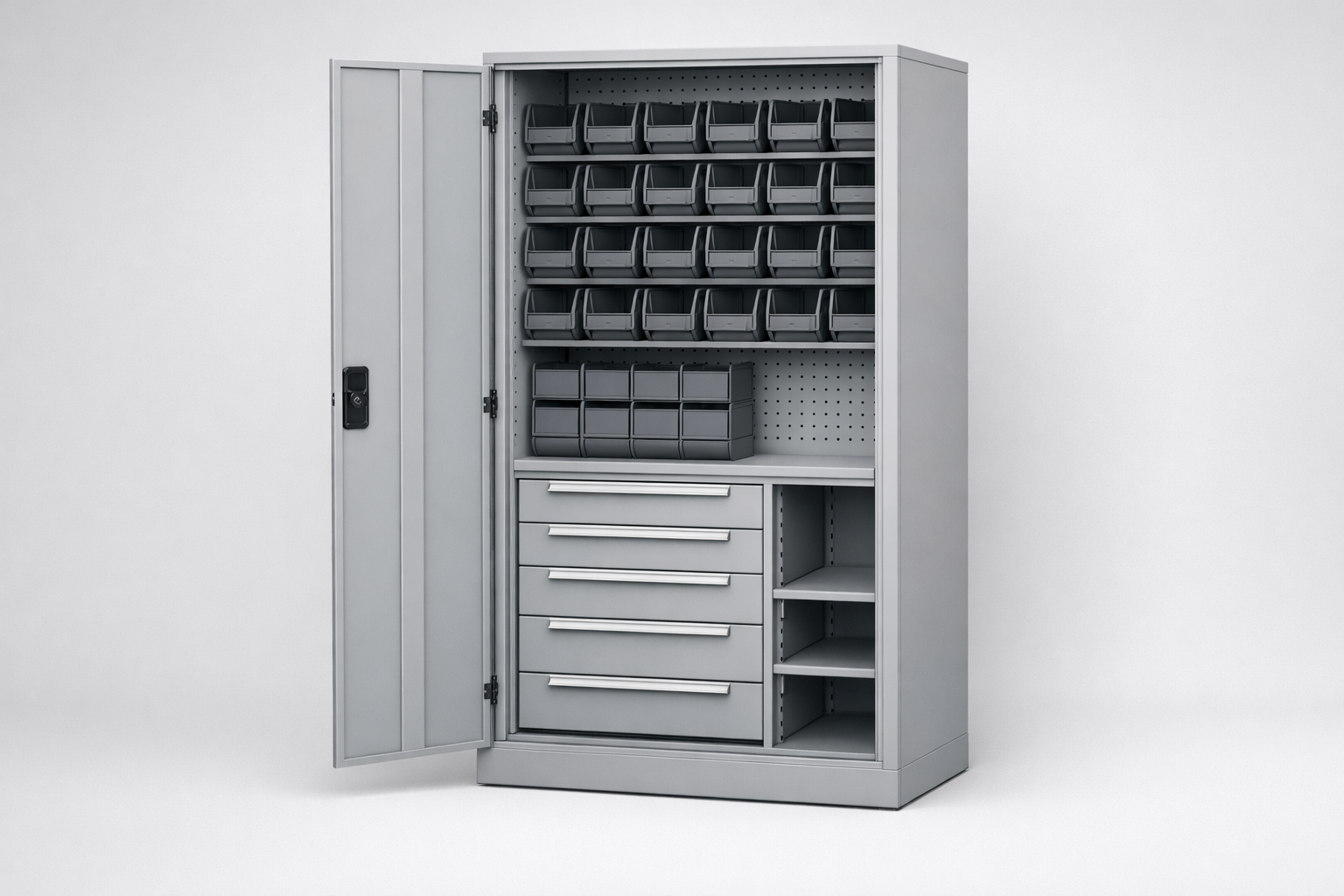 Workshop cabinet Pojemnik warsztatowy S5/h63 - WYSOKI - organised tools, components and service equipment