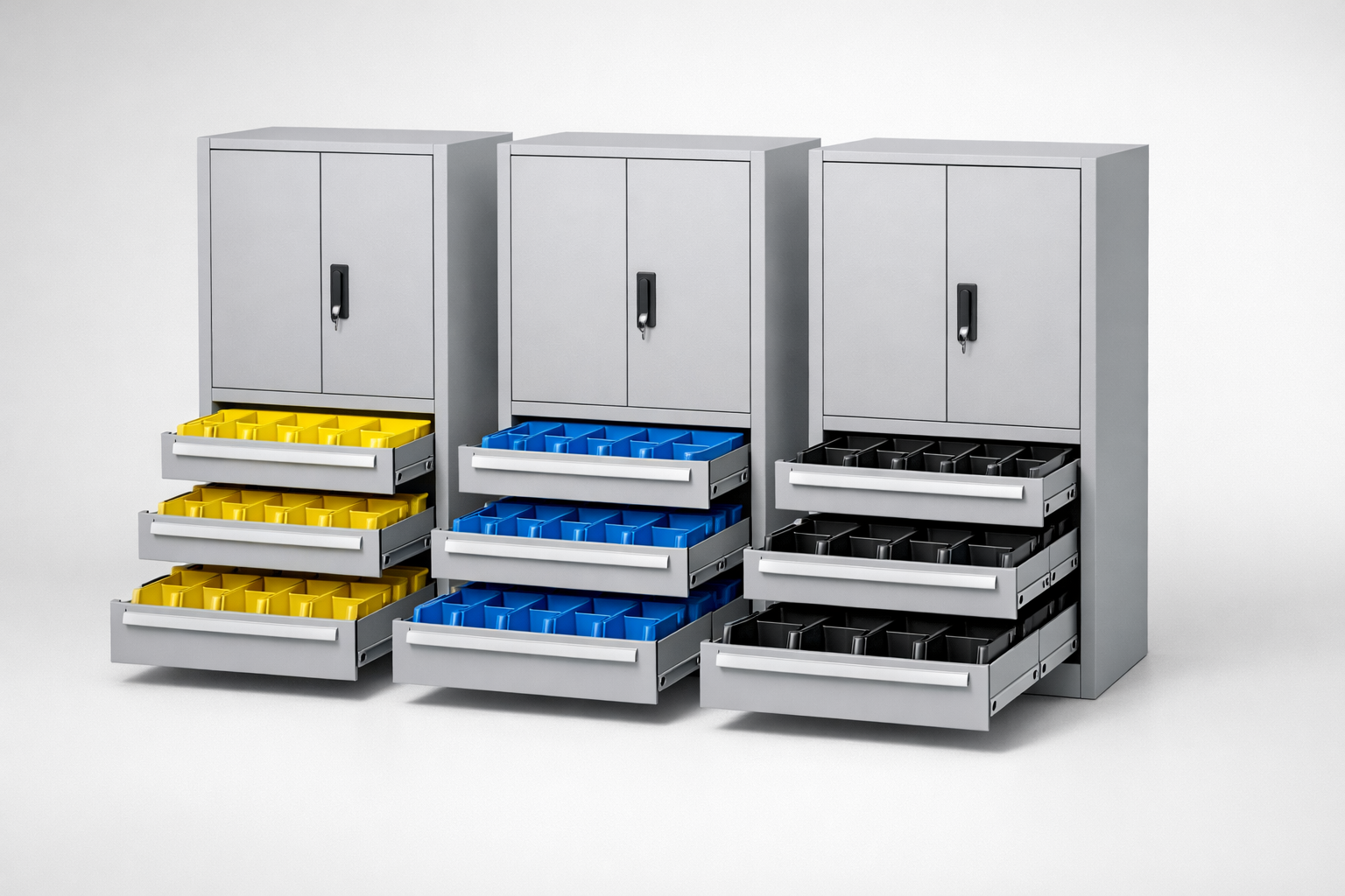 Workshop cabinet S3/h63 – 3 szt. - organised tools, components and service equipment