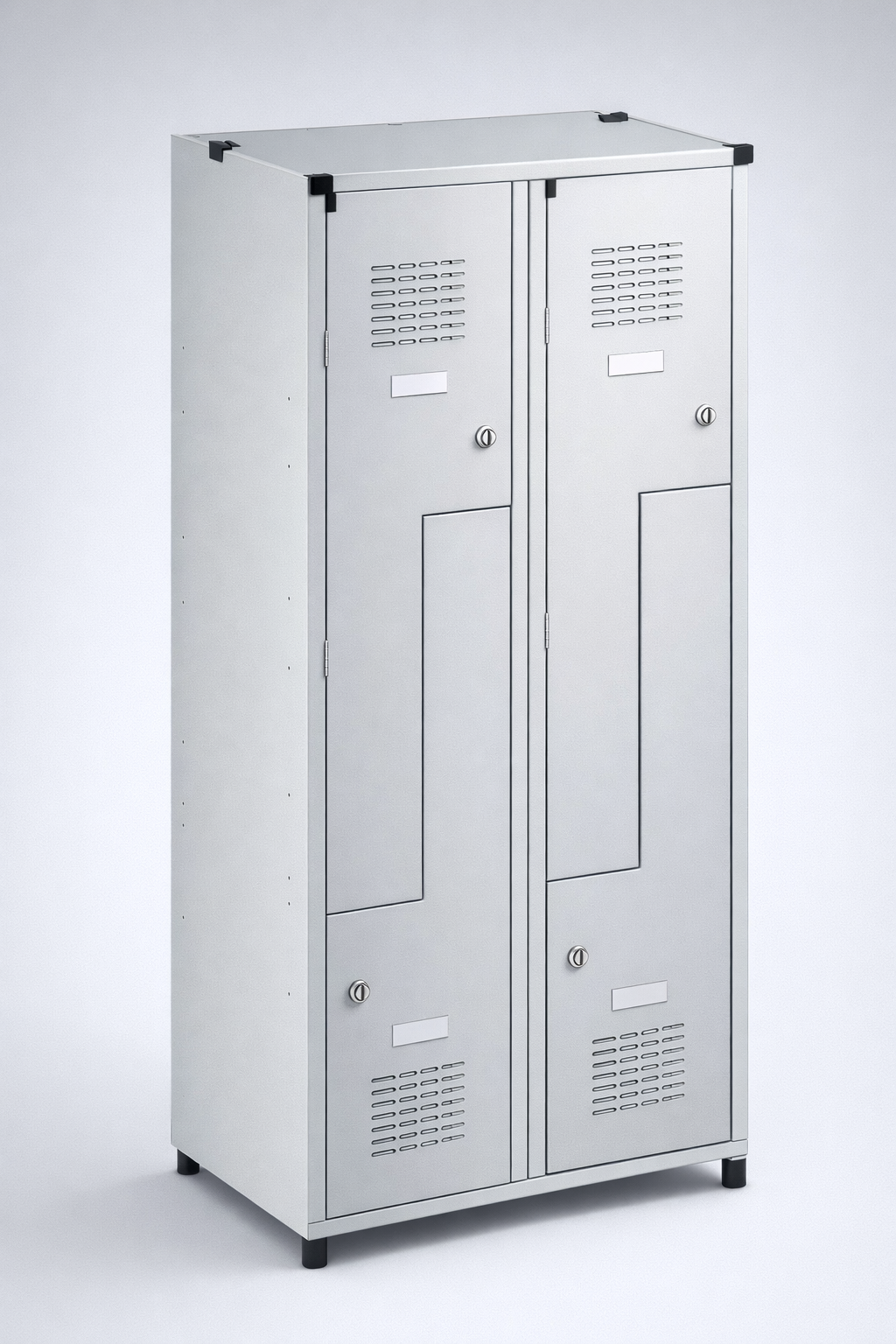 L-shaped staff locker Sul 32 W st - efficient use of changing-room space while keeping