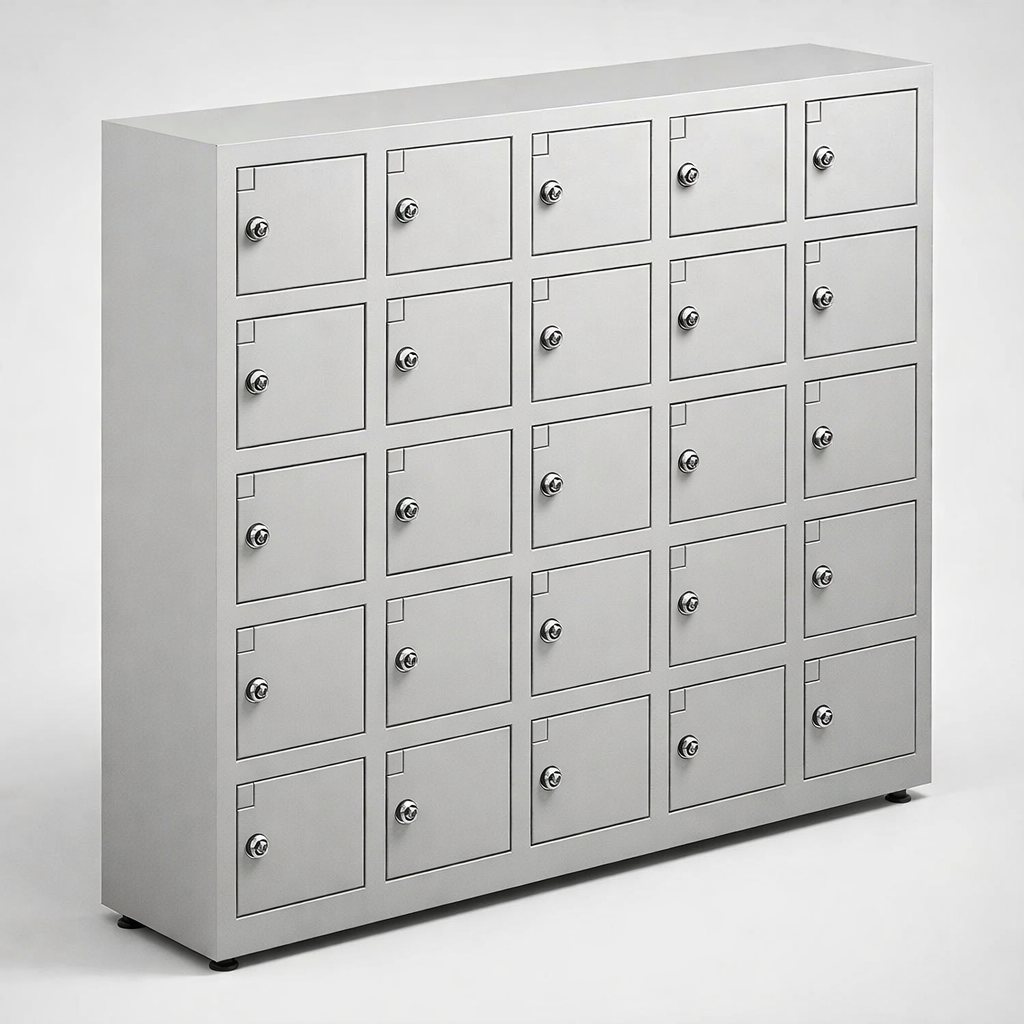 Mobile phone storage cabinet WSS 30 - controlled deposit of mobile devices in shared